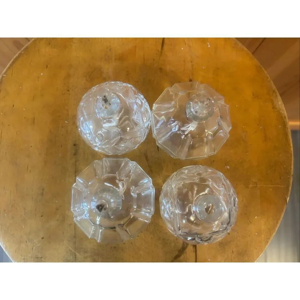 4 Vintage Glass Wick Oil Candles made in Austria (5710)